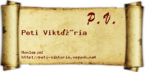 Peti Viktória névjegykártya