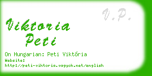 viktoria peti business card